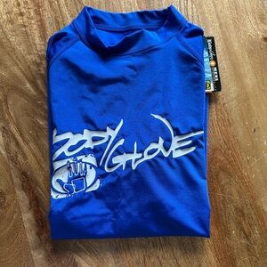 NWT- Body Glove Blue Rashguard Top with White Logo